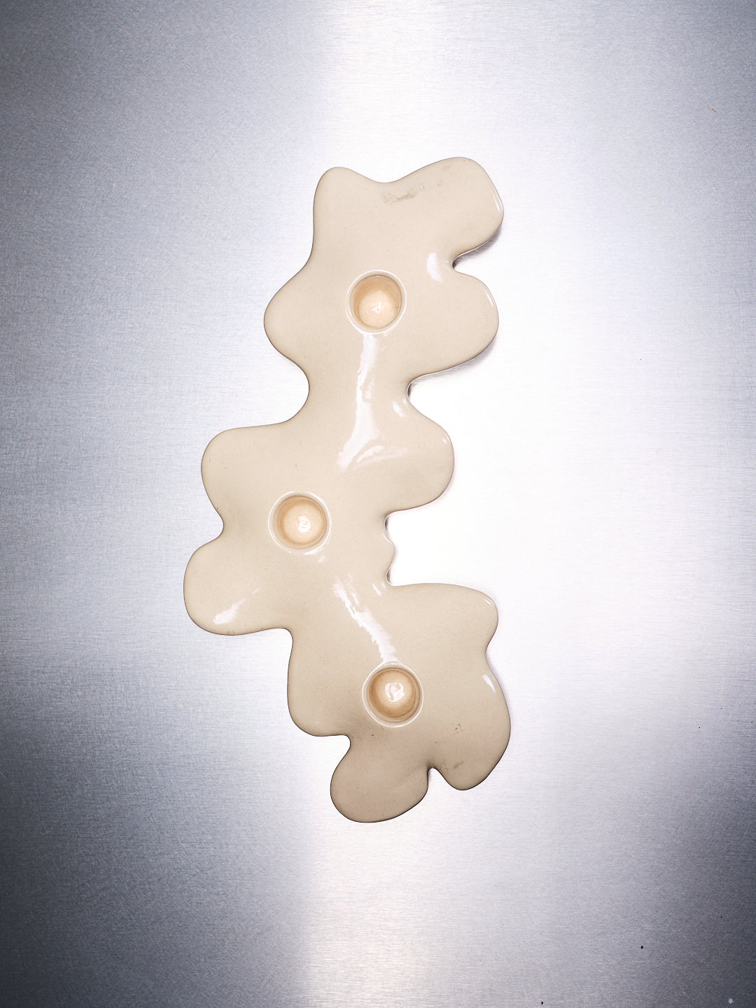 Triple sandstone candlestick