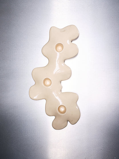 Triple sandstone candlestick