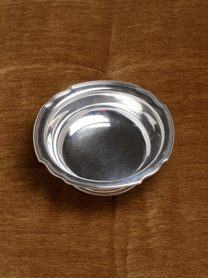 GAMELLE EN MÉTAL ARGENTÉ POUR GRAND CHIEN, 1950s