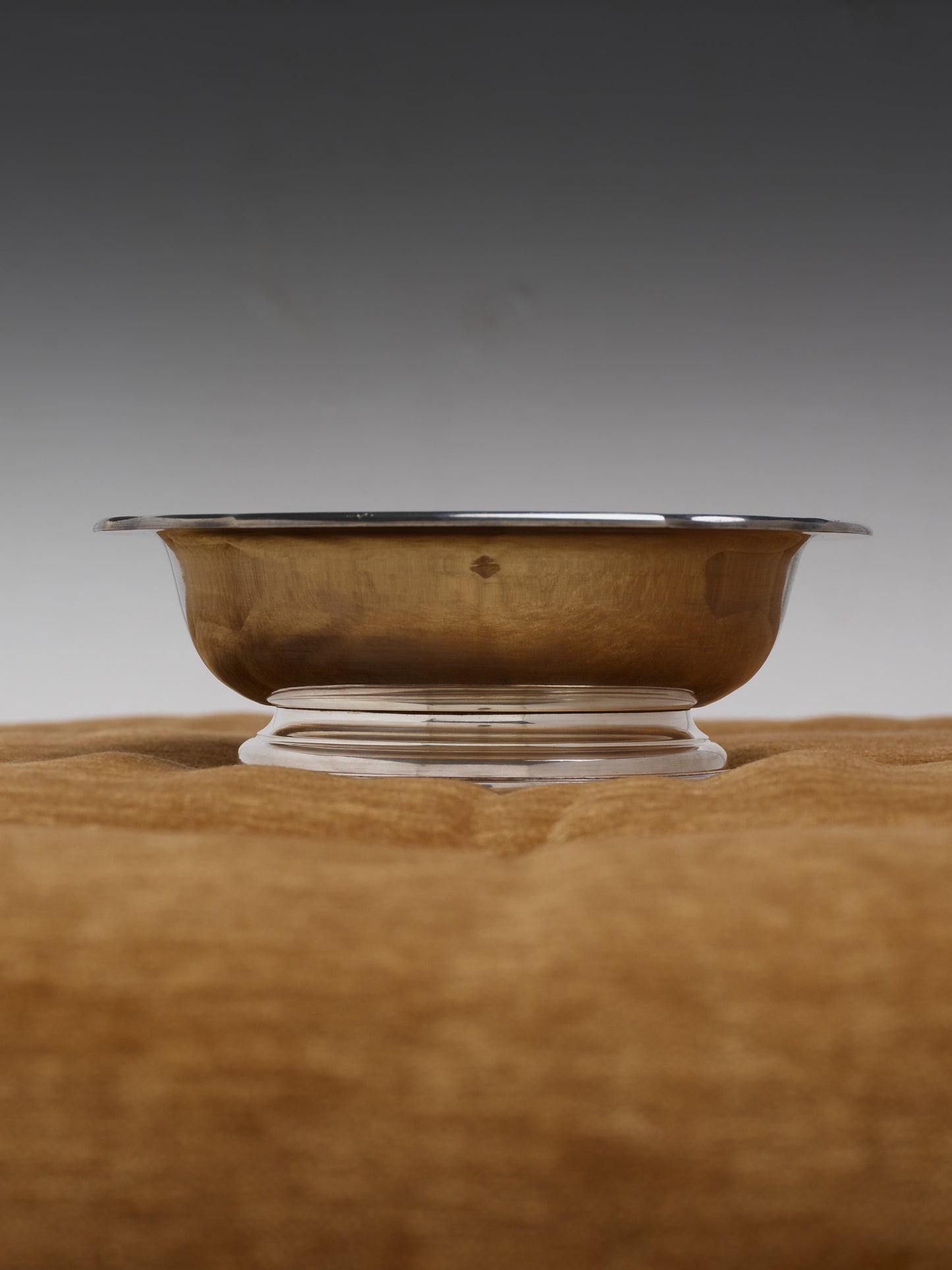 GAMELLE EN MÉTAL ARGENTÉ POUR GRAND CHIEN, 1950s