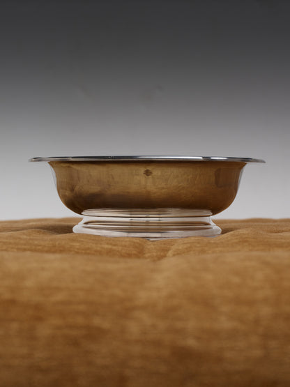 GAMELLE EN MÉTAL ARGENTÉ POUR GRAND CHIEN, 1950s