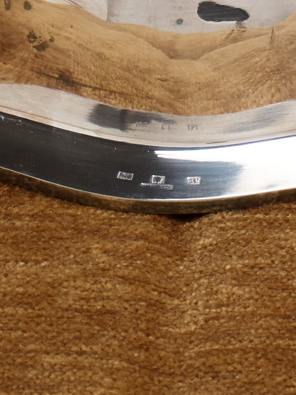 GAMELLE EN MÉTAL ARGENTÉ POUR GRAND CHIEN, 1950s