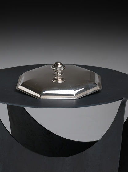 SILVER-PLATED METAL VEGETABLE DISH