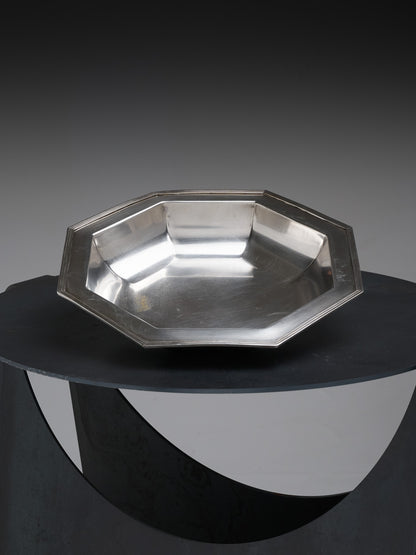 SILVER-PLATED METAL VEGETABLE DISH