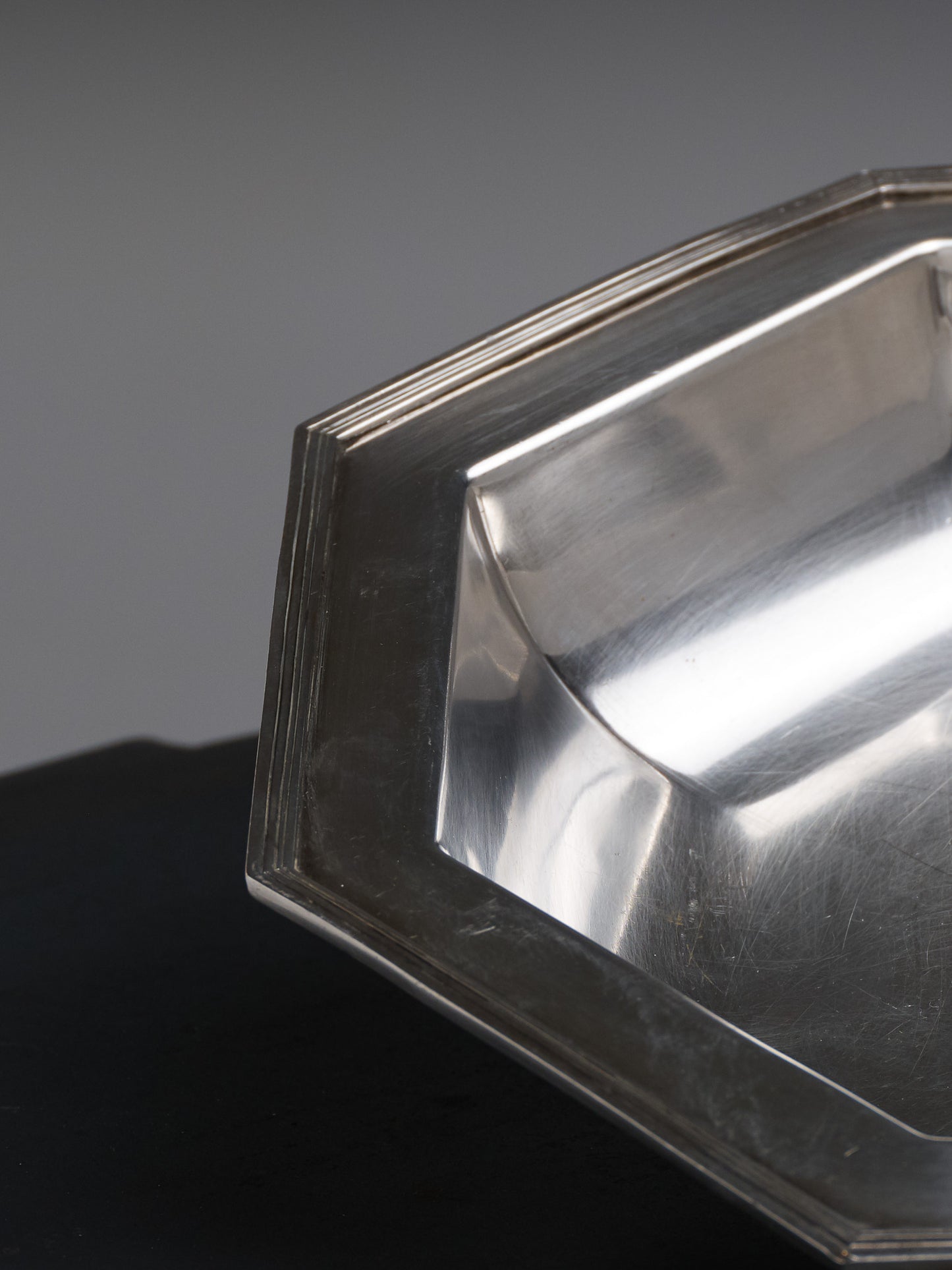 SILVER-PLATED METAL VEGETABLE DISH