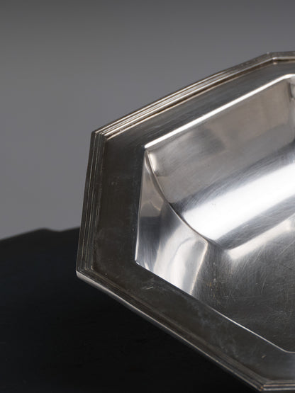 SILVER-PLATED METAL VEGETABLE DISH