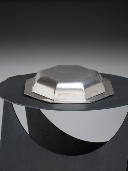 SILVER-PLATED METAL VEGETABLE DISH