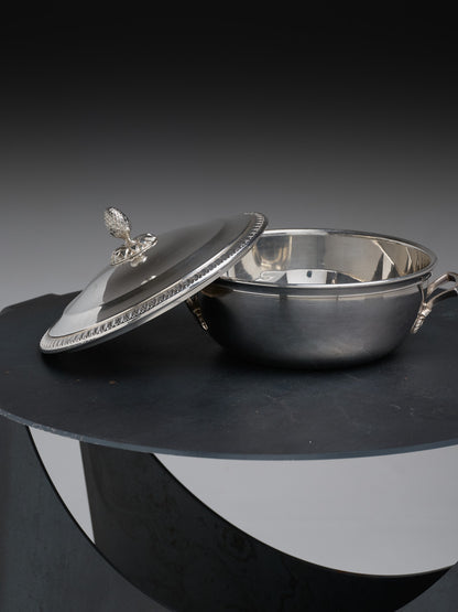 LÉGUMIER EN MÉTAL ARGENTÉ, 1970s