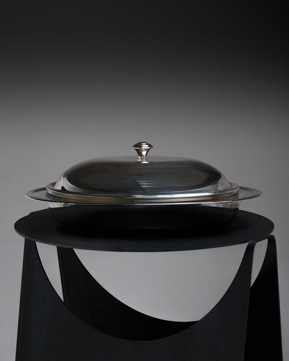 Silver-plated metal vegetable dish, Christofle, 1960s