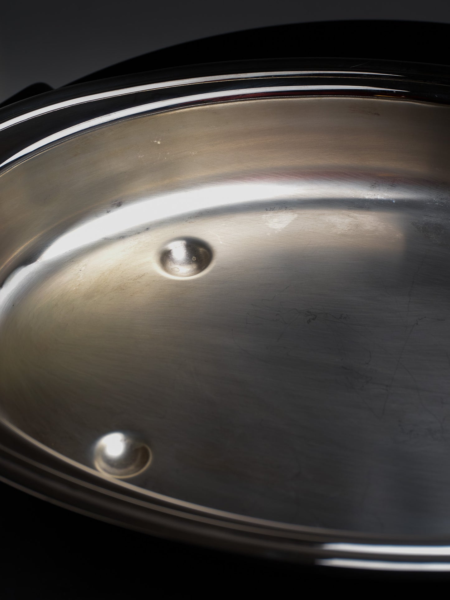 Silver-plated metal vegetable dish, Christofle, 1960s