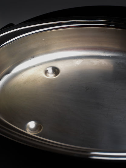 Silver-plated metal vegetable dish, Christofle, 1960s