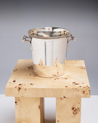 Champagne bucket, silver-plated metal, Roux-Marquiand