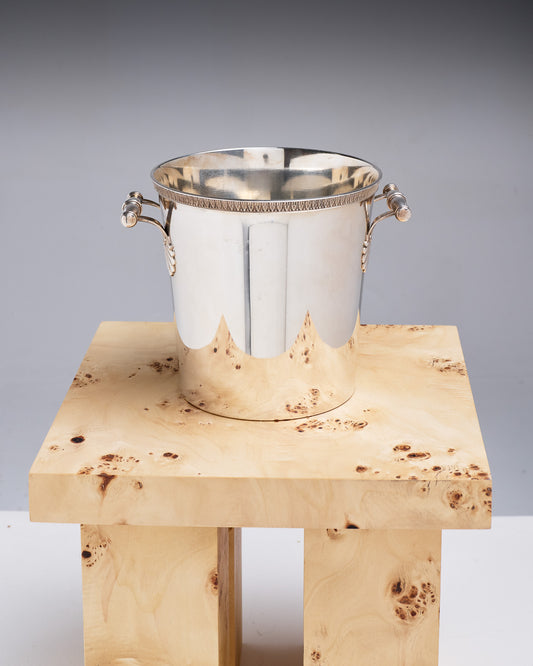 Champagne bucket, silver-plated metal, Roux-Marquiand