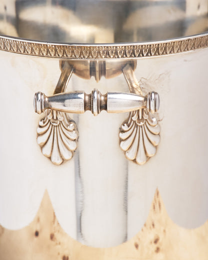 Champagne bucket, silver-plated metal, Roux-Marquiand