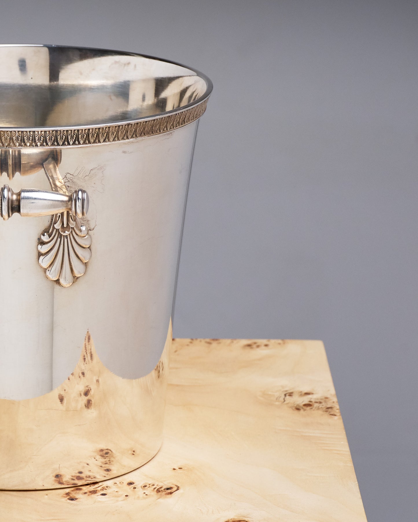 Champagne bucket, silver-plated metal, Roux-Marquiand