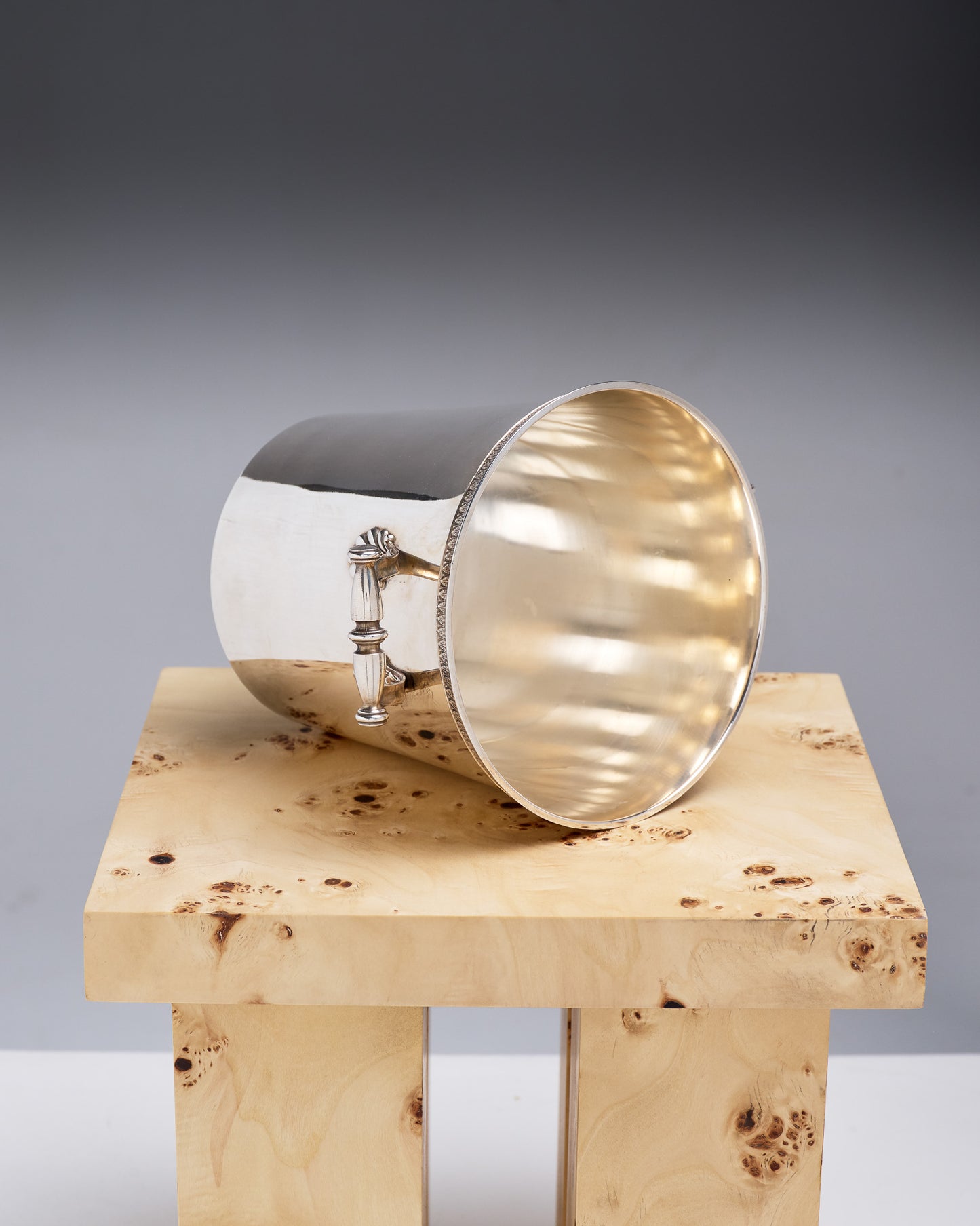 Champagne bucket, silver-plated metal, Roux-Marquiand