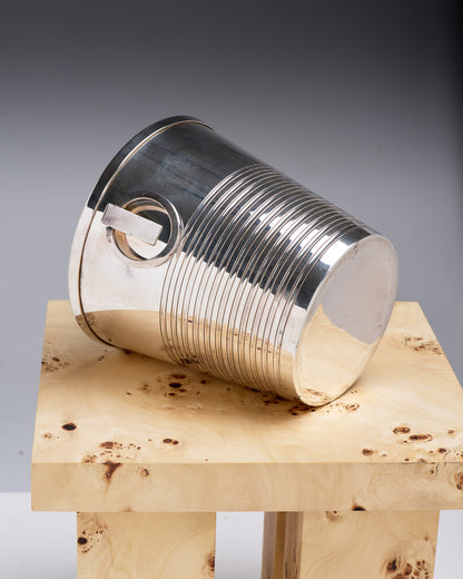 Champagne bucket, silver-plated metal, Saint-Médard