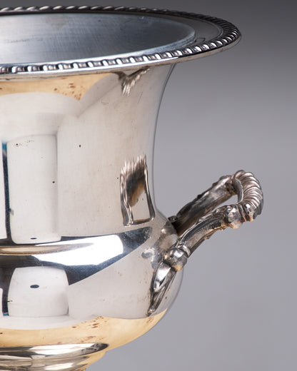 MEDICIS CHAMPAGNE BUCKET, SILVER-PLATED METAL