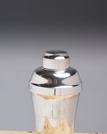 Silver-plated metal shaker, Saint Médard, 1950s