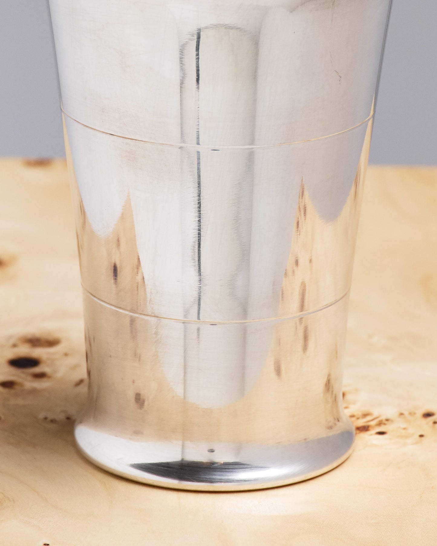 Silver-plated metal shaker, Saint Médard, 1950s