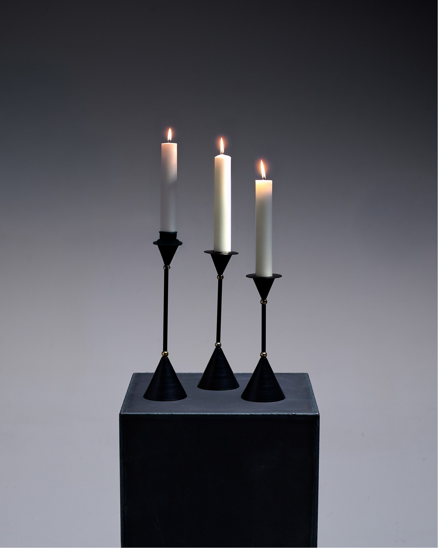 TRIO DE BOUGEOIRS MEMPHIS, 1980s