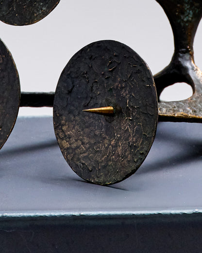 BOUGEOIR TROIS FEUX BRUTALISTE, 1970s