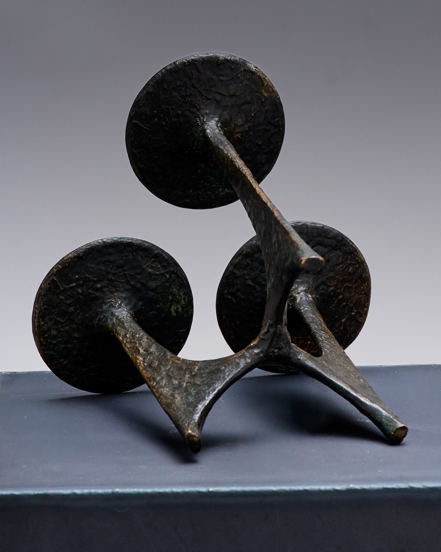 BOUGEOIR TROIS FEUX BRUTALISTE, 1970s