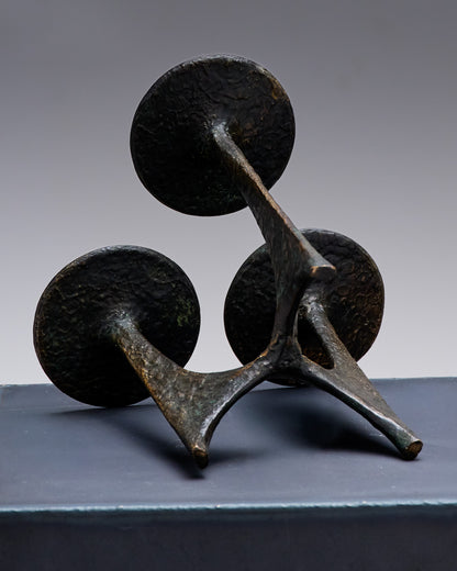 BOUGEOIR TROIS FEUX BRUTALISTE, 1970s