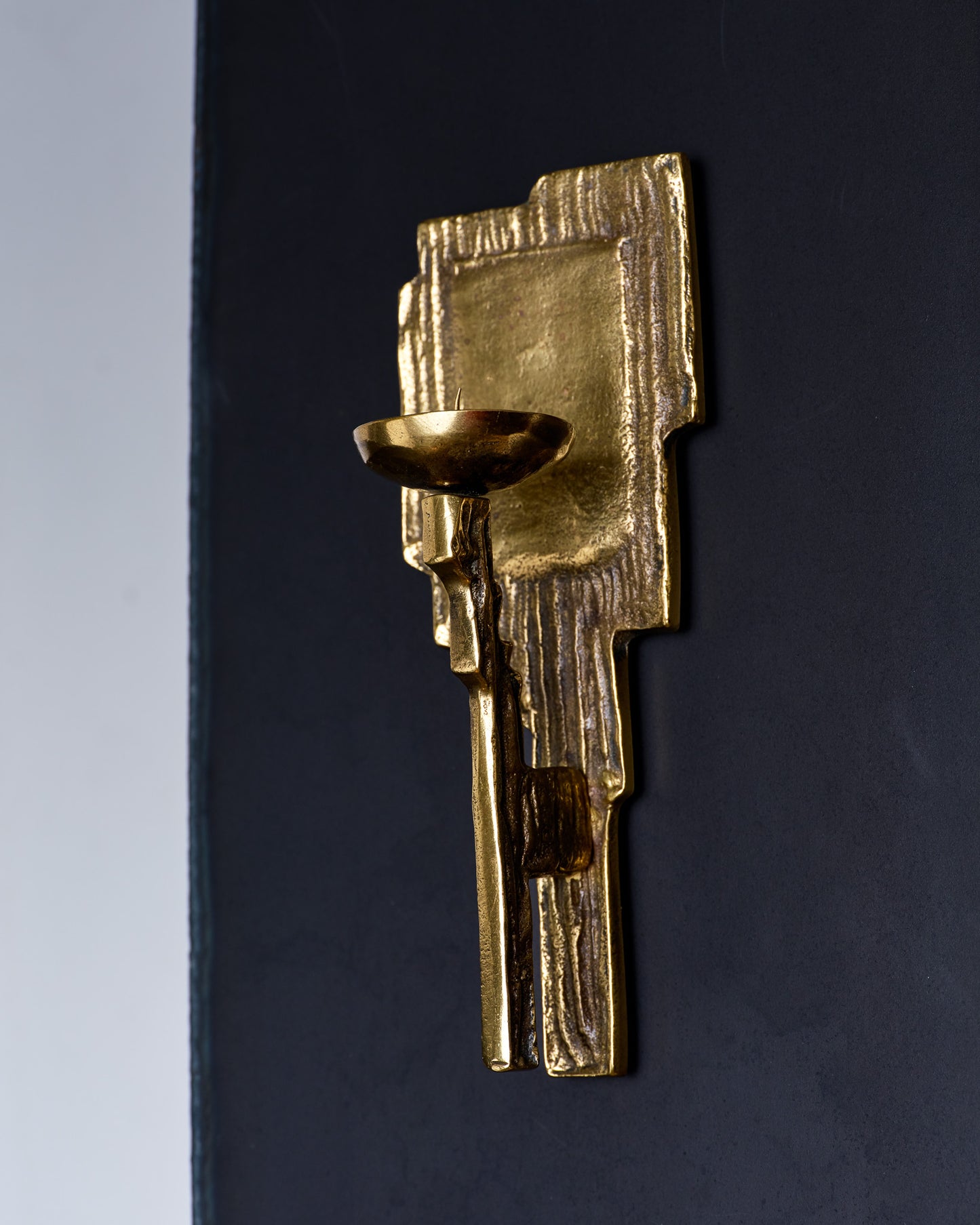 BRONZE WALL TORCH LIGHT, 1970s