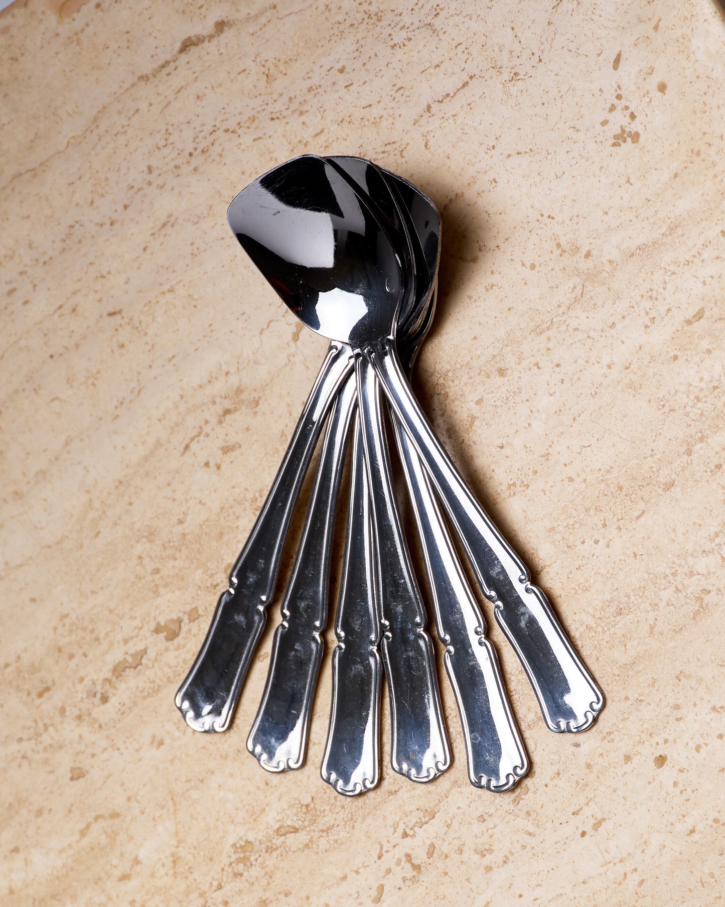 SET OF 6 METAL ICE CREAM CUPS, 1980s