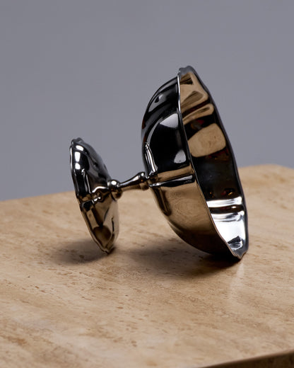 SET OF 6 METAL ICE CREAM CUPS, 1980s