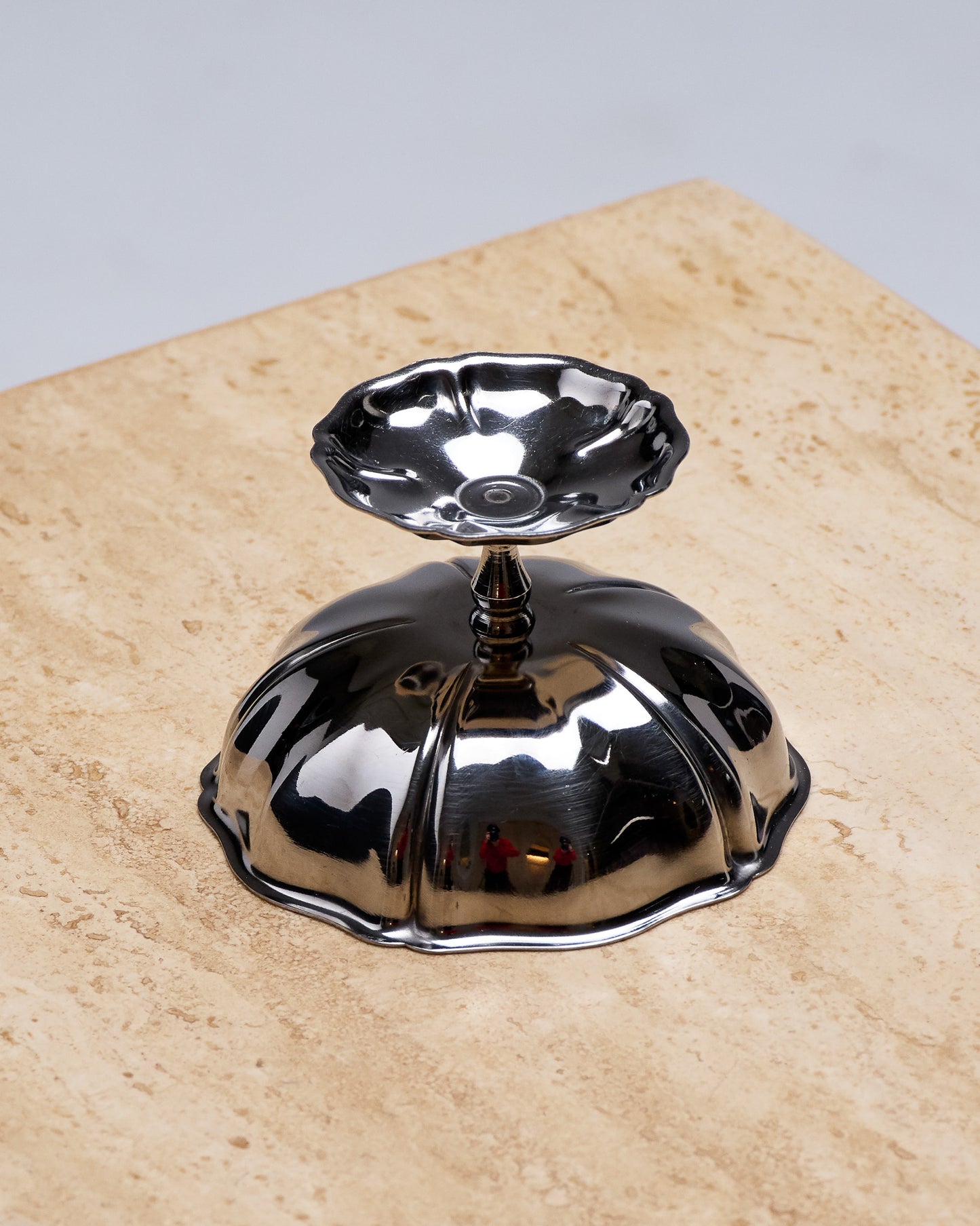 SET OF 6 METAL ICE CREAM CUPS, 1980s