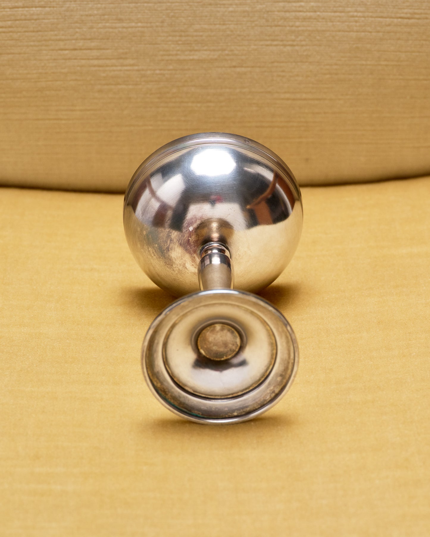 SET OF 6 SILVER-PLATED METAL ICE CREAM CUPS