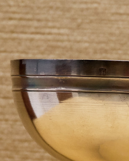 SET OF 6 SILVER-PLATED METAL ICE CREAM CUPS