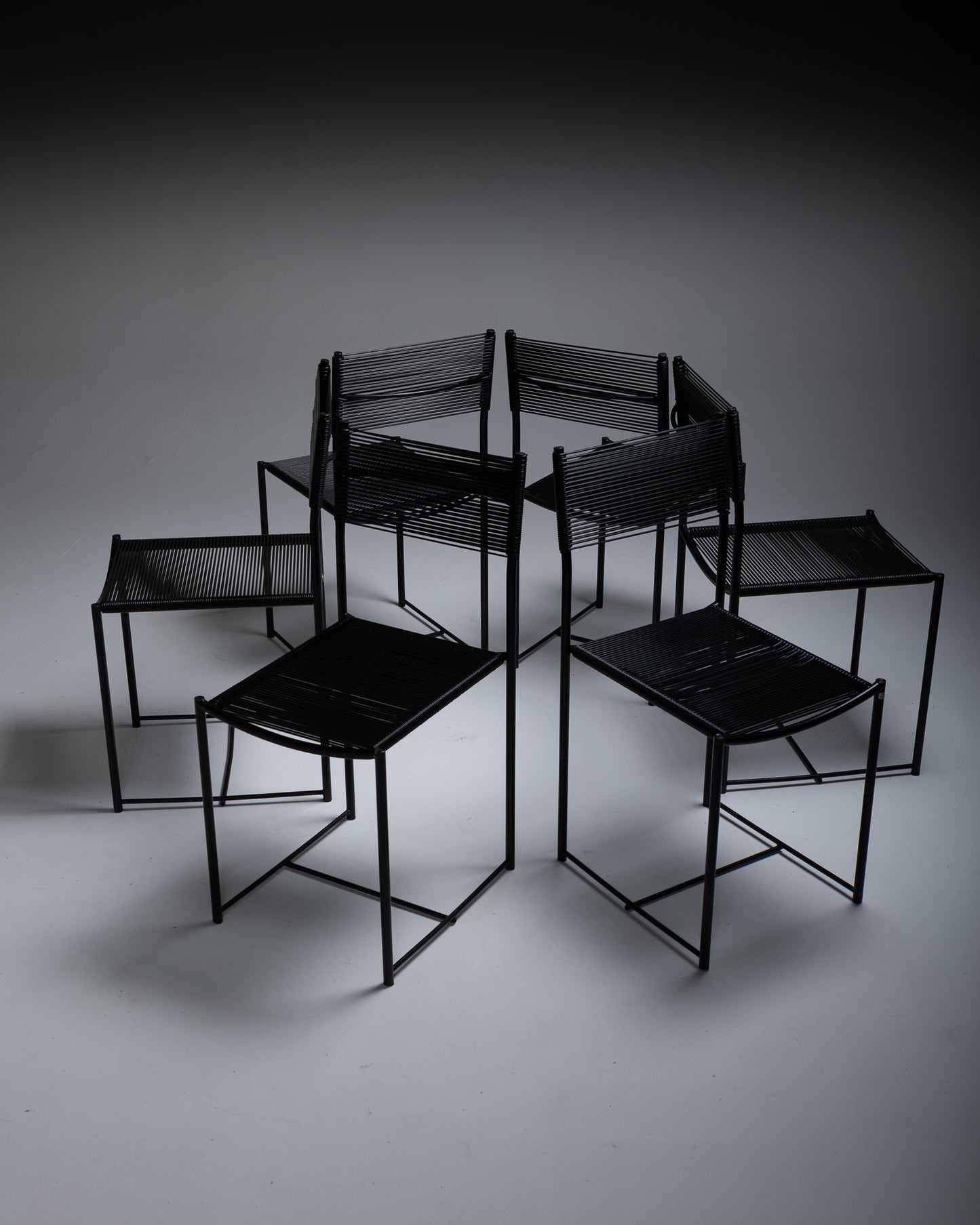 SET OF 6 SPAGHETTI CHAIRS, GIANDOMENICO BELOTTI, ALIAS, 1979