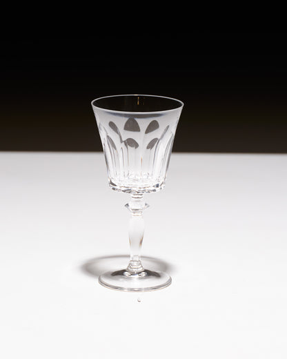 SET DE 10 VERRES À VIN EN CRISTAL, SAINT-LOUIS, 1950s