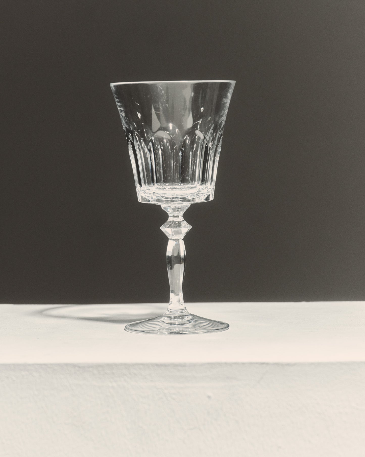 SET OF 6 CRYSTAL WATER GLASSES, SAINT LOUIS, 1950s