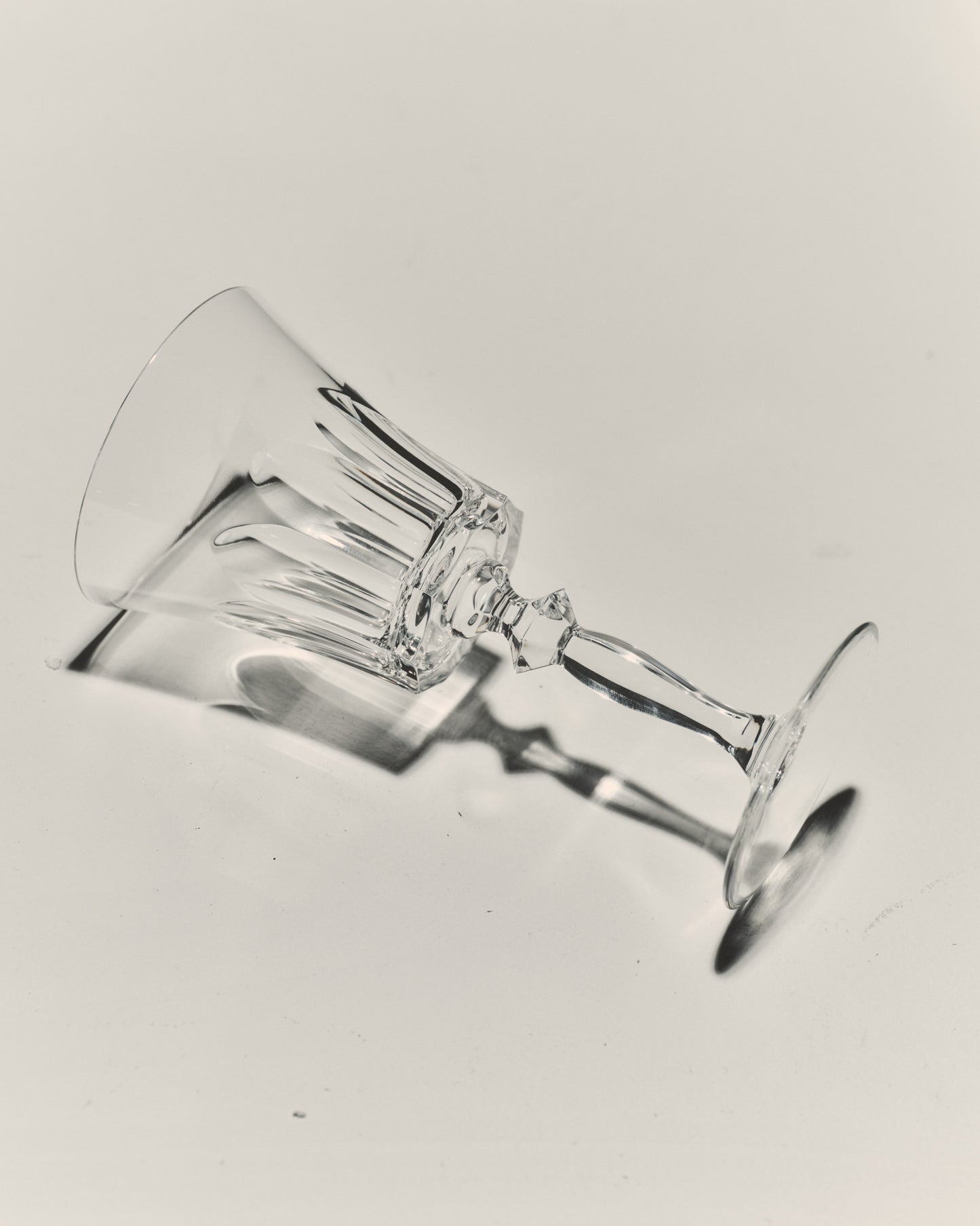 SET OF 6 CRYSTAL WATER GLASSES, SAINT LOUIS, 1950s