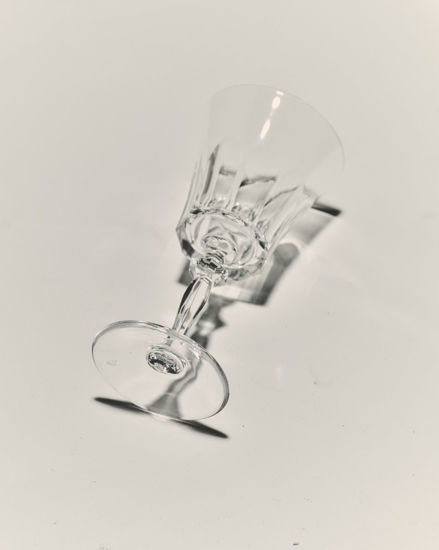 SET OF 6 CRYSTAL WATER GLASSES, SAINT LOUIS, 1950s