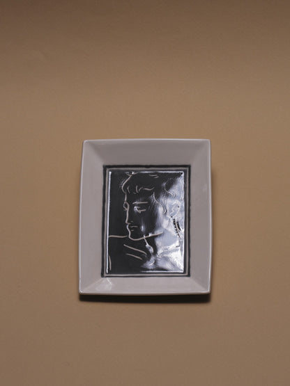 VIDE-POCHE EN CÉRAMIQUE DÉCOR VISAGE MASCULIN