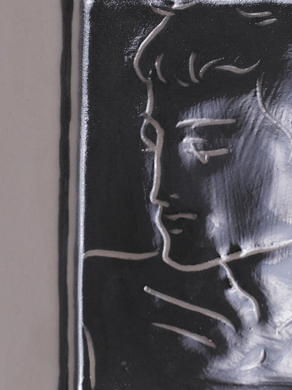 VIDE-POCHE EN CÉRAMIQUE DÉCOR VISAGE MASCULIN