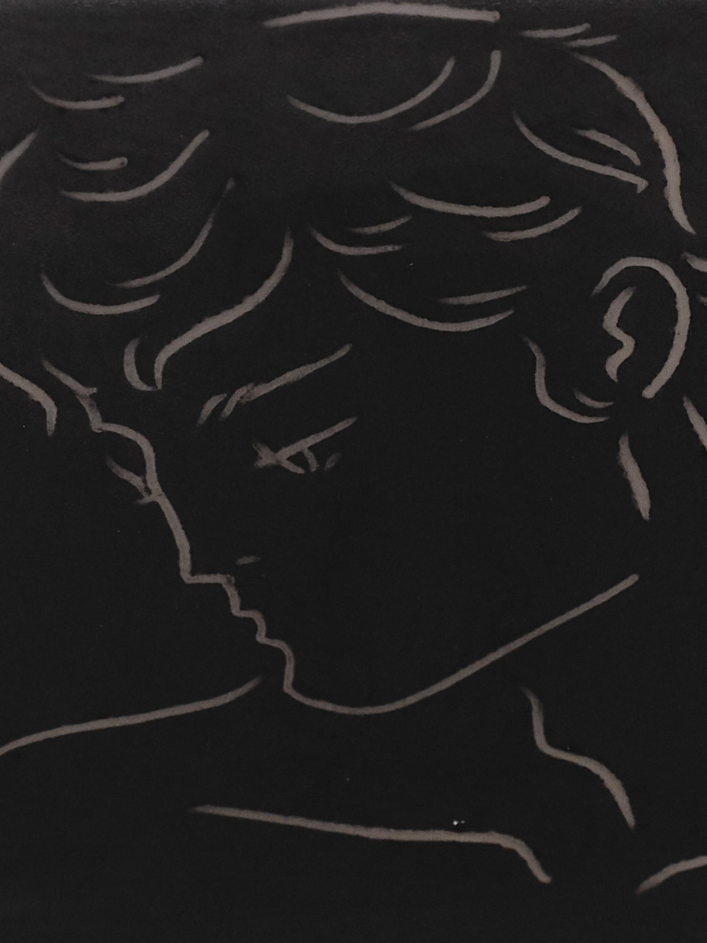 VIDE-POCHE EN CÉRAMIQUE DÉCOR VISAGE MASCULIN