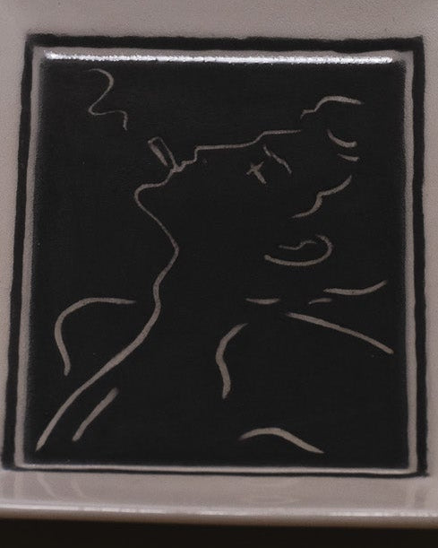 VIDE-POCHE EN CÉRAMIQUE DÉCOR VISAGE MASCULIN