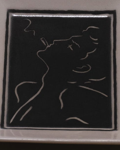 VIDE-POCHE EN CÉRAMIQUE DÉCOR VISAGE MASCULIN