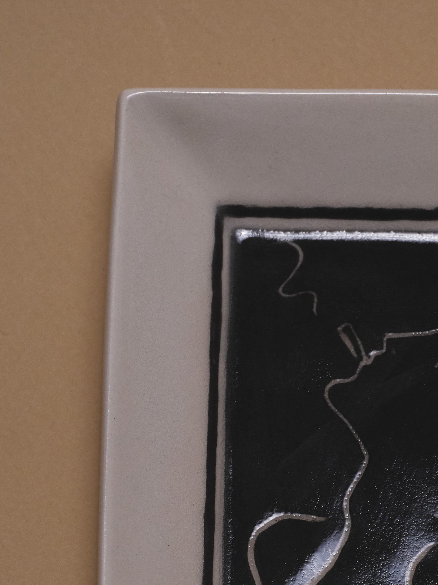 VIDE-POCHE EN CÉRAMIQUE DÉCOR VISAGE MASCULIN