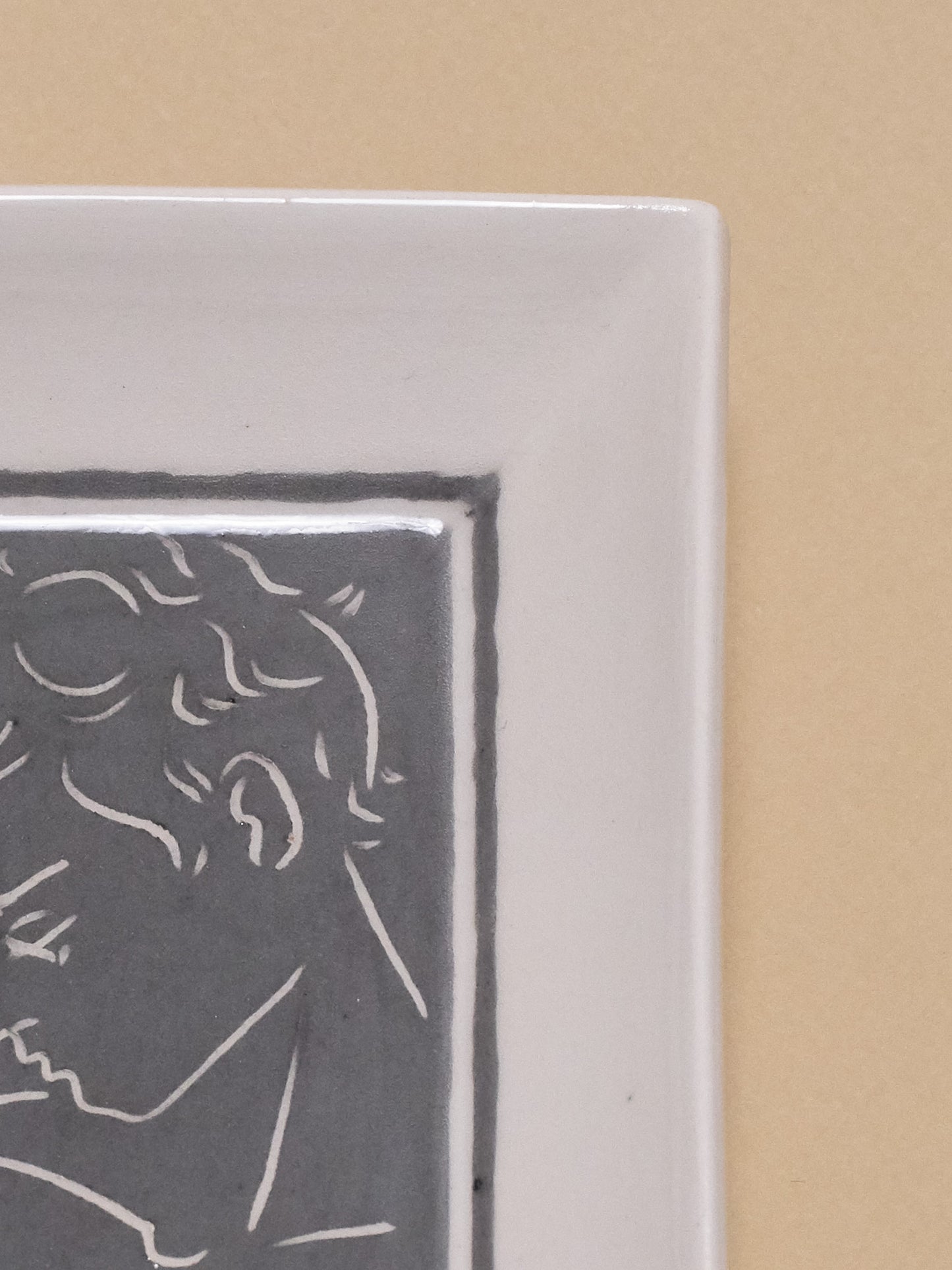 VIDE-POCHE EN CÉRAMIQUE DÉCOR VISAGE MASCULIN