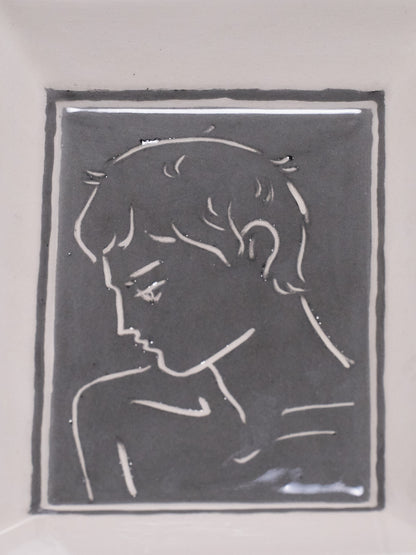 VIDE-POCHE EN CÉRAMIQUE DÉCOR VISAGE MASCULIN