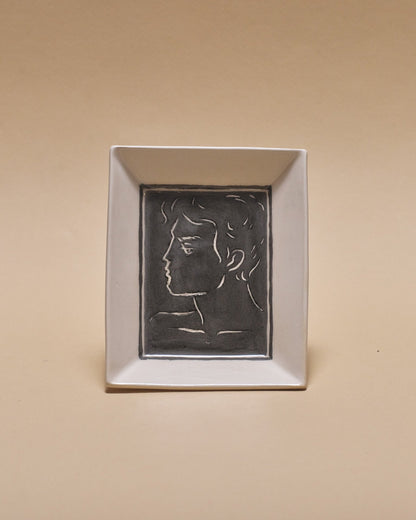 VIDE-POCHE EN CÉRAMIQUE DÉCOR VISAGE MASCULIN