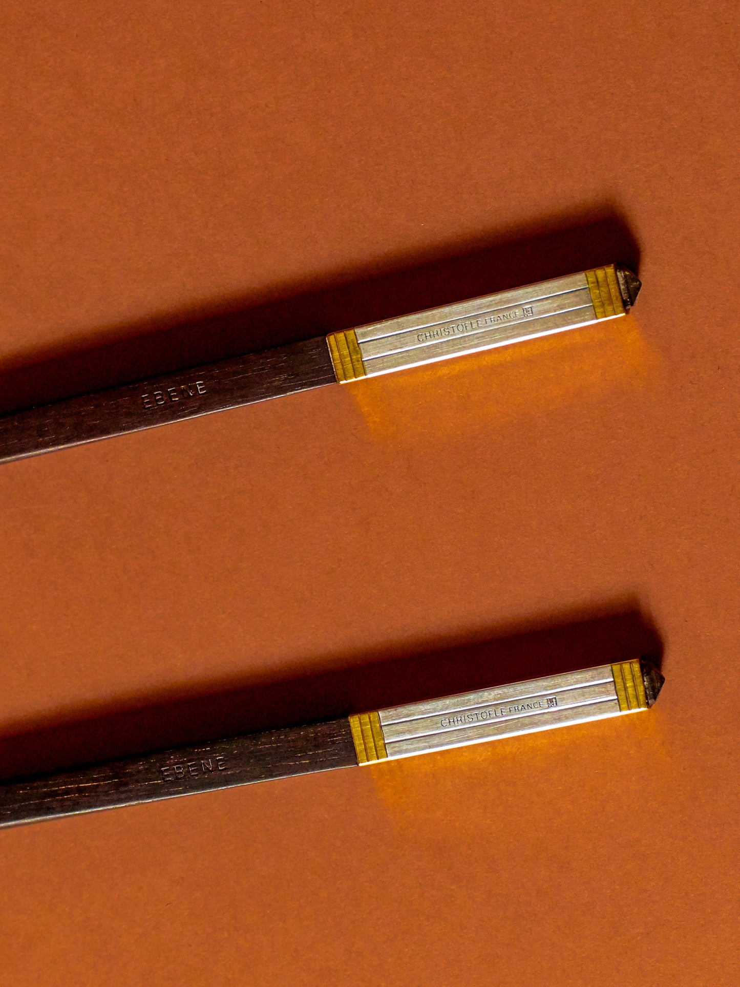 Large pair of chopsticks, Christofle, 1980s