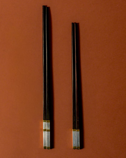 Large pair of chopsticks, Christofle, 1980s